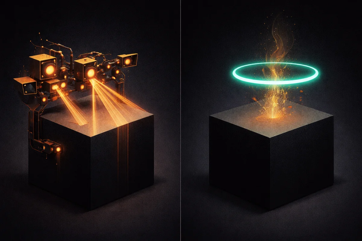 Smoke detectors vs X-rays: crude detection works where full understanding fails